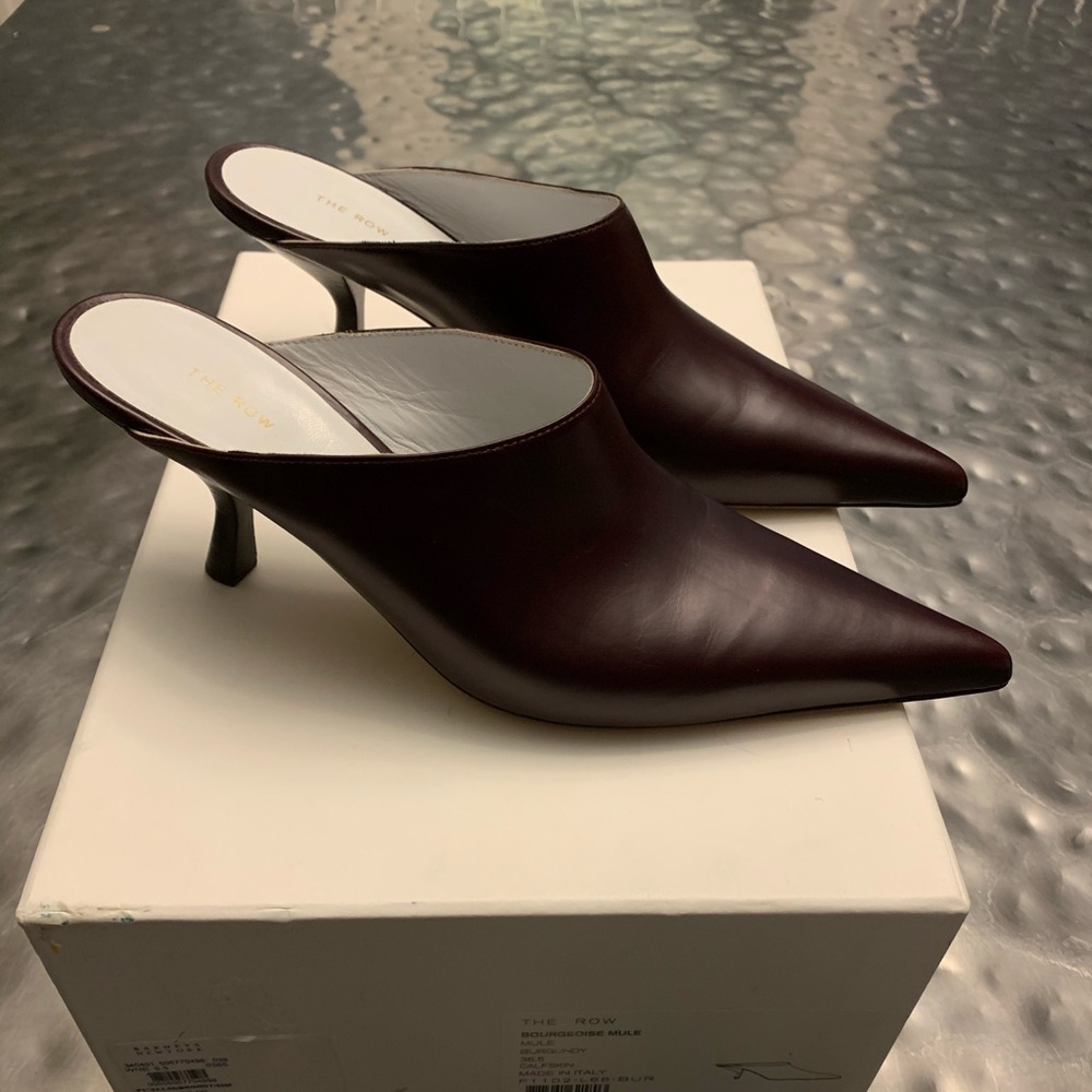 The Row Bourgeoise Burgundy Mule size 36.5